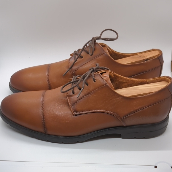 Florsheim Westside Plain Toe Oxford Cognac Brown 13329 Mens US Size 9.5 - Picture 1 of 8